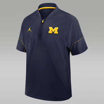Michigan Sideline Coach Men's Jordan Brand College 1/2-Zip Short